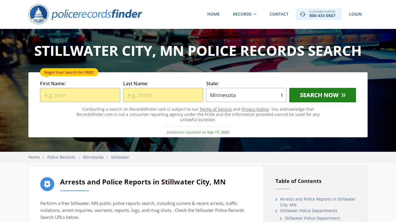 Stillwater, Penobscot County, MN Police Reports & Police Department Records